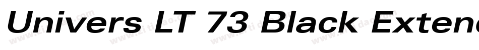 Univers LT 73 Black Extended Oblique字体转换